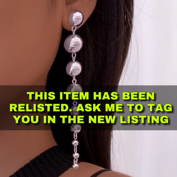 Jewelry - ⚜️[𝟯/$𝟯𝟴]⚜️Long Silver Ball Drop Earrings NEW